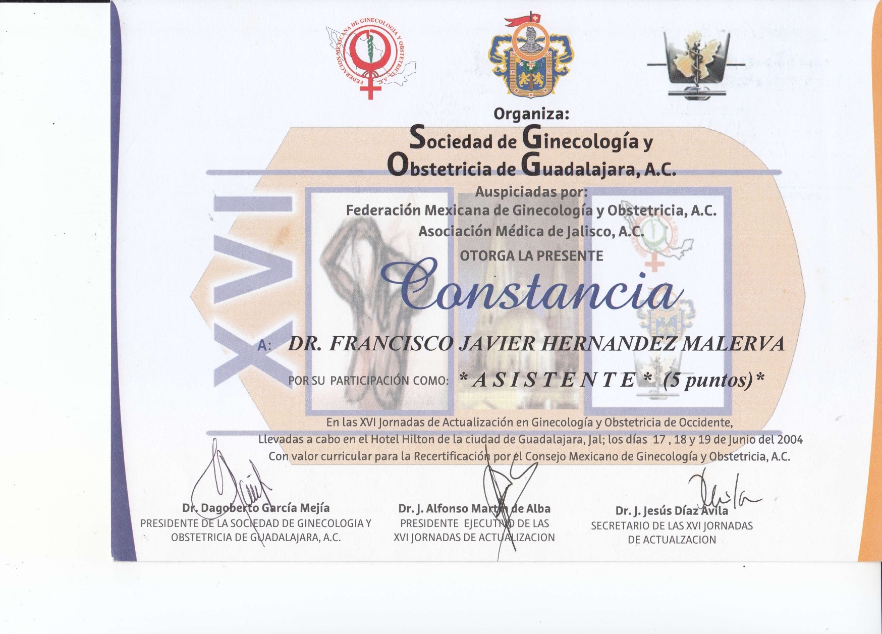 Curriculum - Ginecólogo en Guadalajara - Dr. Francisco J. Malerva